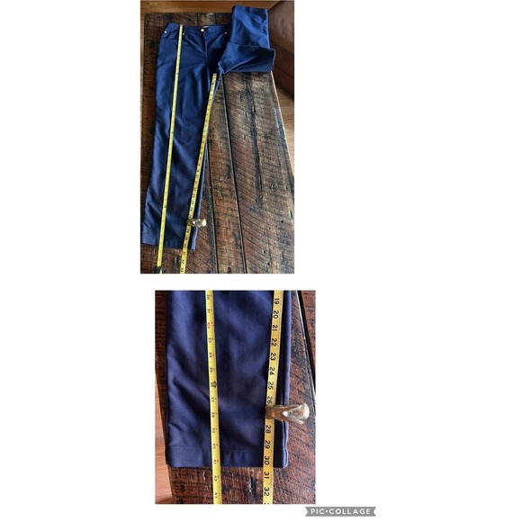 St. John Navy Blue Womens Trouser Slacks Pants Size 8 - Picture 11 of 12